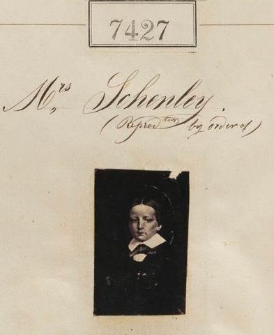 'Reproduction by order of Mrs Schenley' NPG Ax57330