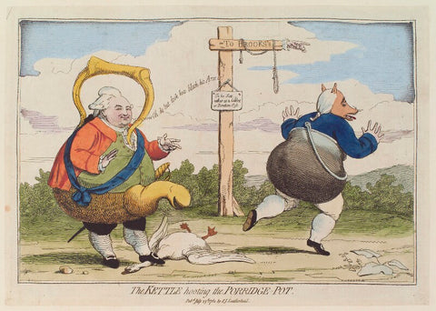 'The kettle hooting the porridge-pot' (William Petty, 1st Marquess of Lansdowne (Lord Shelburne); Charles James Fox) NPG D12986