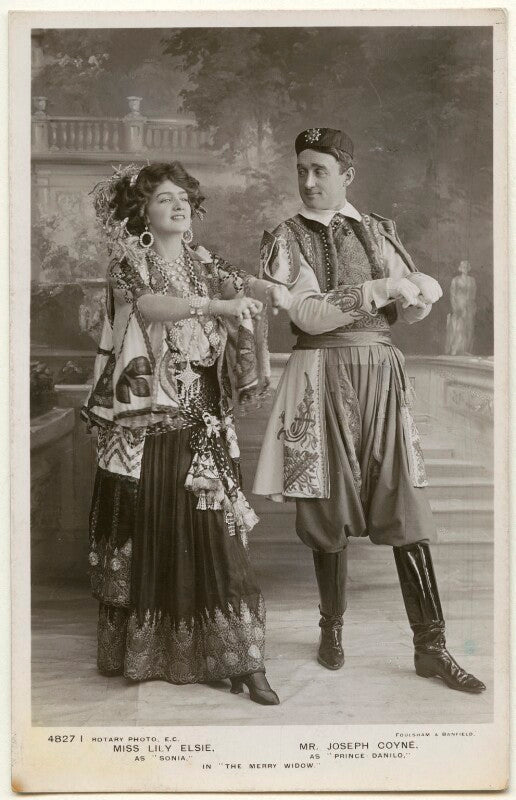 Lily elsie as sonia and joseph coyne as prince danilo in 'the merry widow' npg ax160392