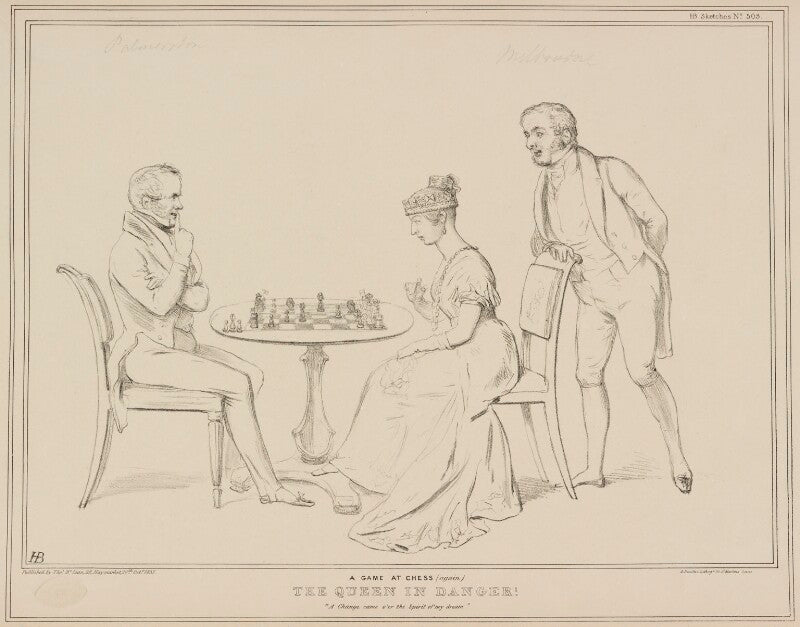A game at chess (again): the queen in danger npg d41437