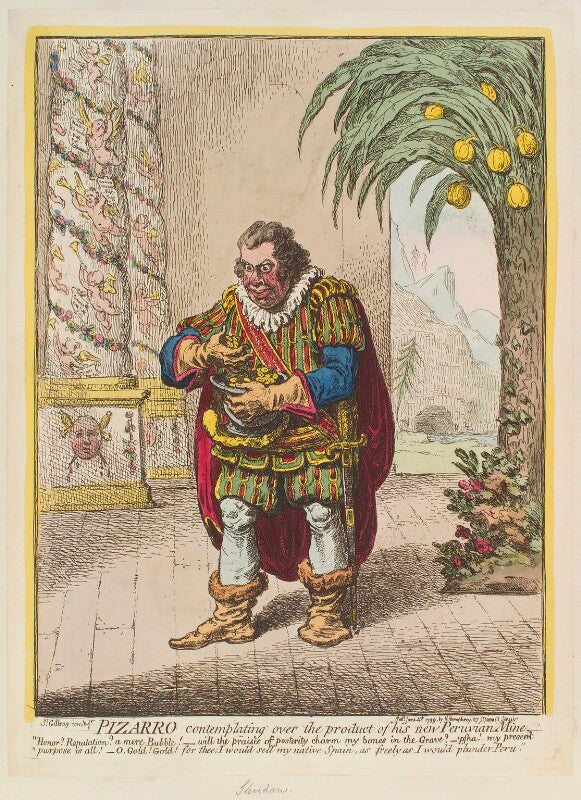 Richard brinsley sheridan ('pizarro contemplating over the product of his new peruvian mine') npg d12697