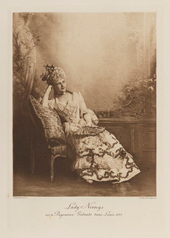 Rose riversdale towneley bertie (née glyn), lady norreys as a paysanne galante from the time of louis xvi npg ax41230