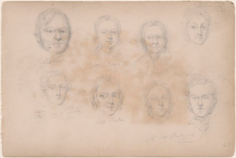 Miss Brodie; Mr Brockmark and five unknown sitters NPG D23313(47)