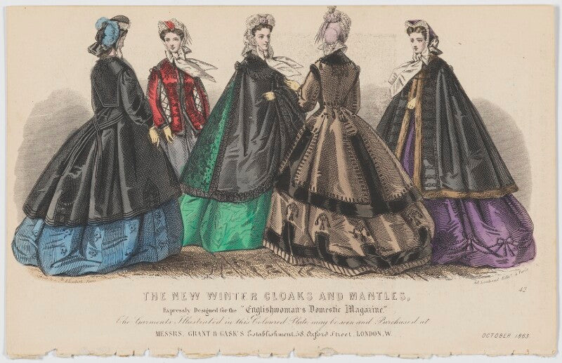 'the new winter cloaks and mantles', october 1863 npg d48006