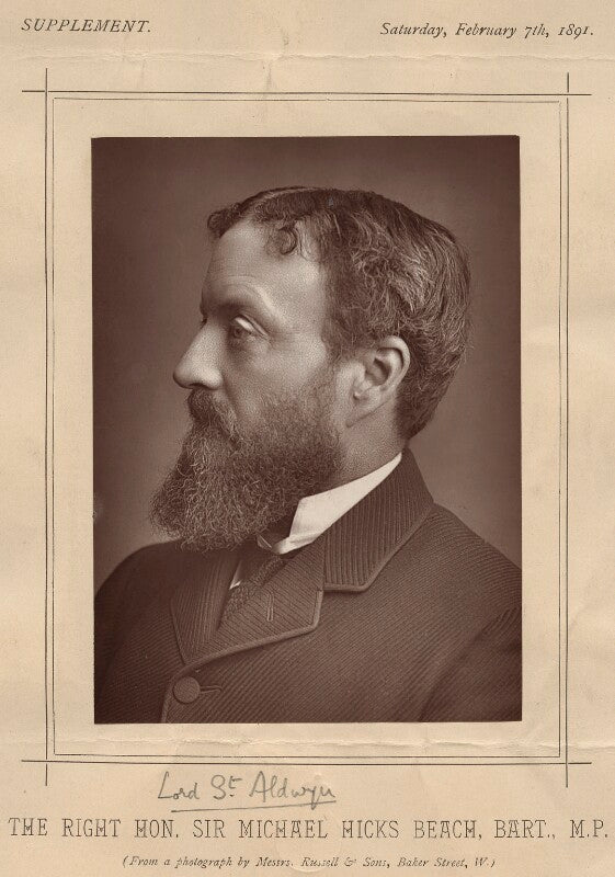 Michael edward hicks beach, 1st earl st aldwyn npg x22325