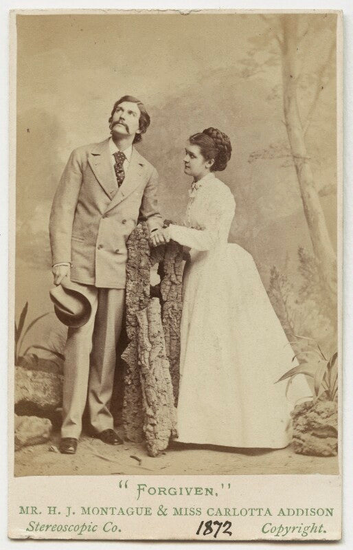 Henry james montague (né mann); carlotta addison (mrs charles la trobe) in 'forgiven' npg ax18175