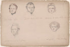Mr Goskar-Lynn; Miss Carlow; Mr Dickenson and two unknown sitters NPG D23313(6)