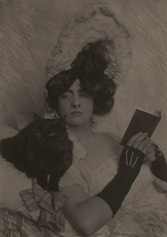 'girl and cat' (gloria warren) npg x128812