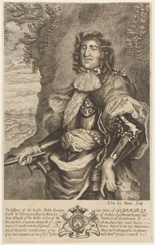 George Monck, 1st Duke of Albemarle NPG D19006