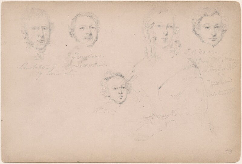 Constable; leversham; j.e. march; mrs march and her child npg d23313(17)
