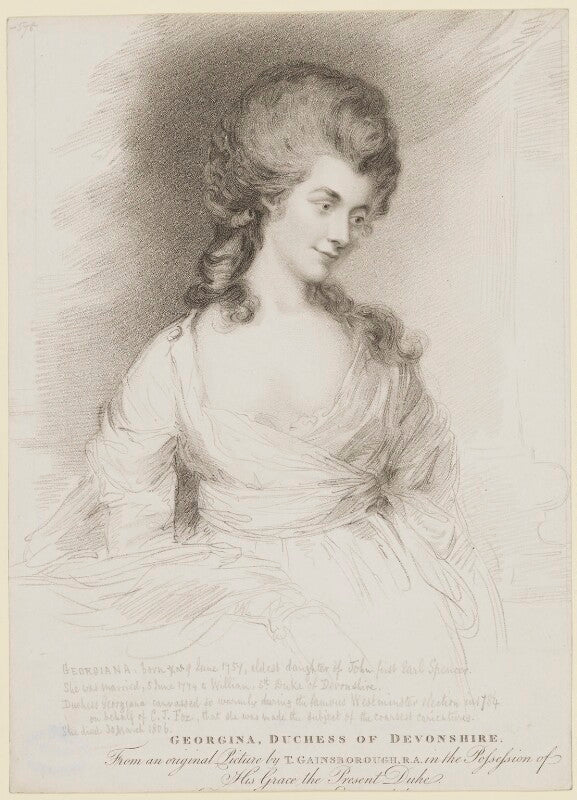 Georgiana cavendish (née spencer), duchess of devonshire npg d35164