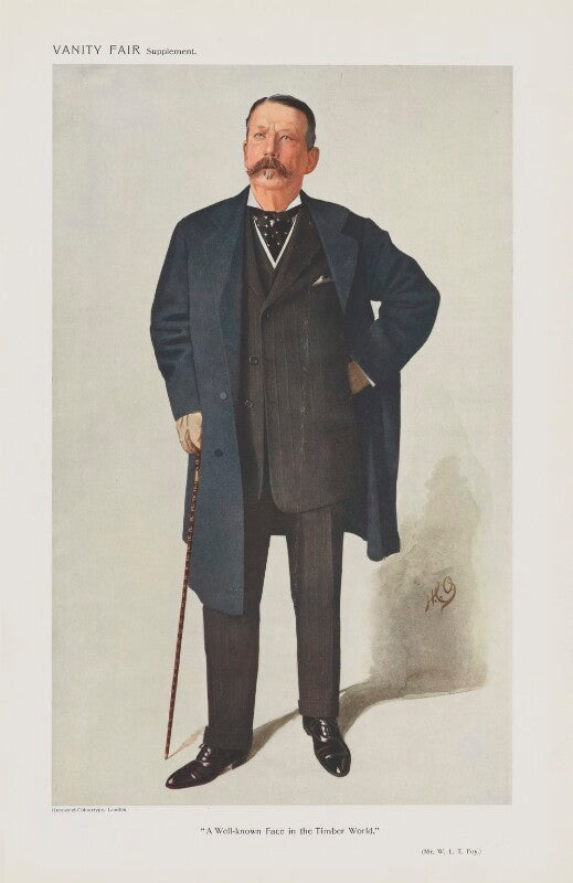 William lowndes toller foy ('men of the day. no. 1264. "a well known face in the timber world."') npg d45594