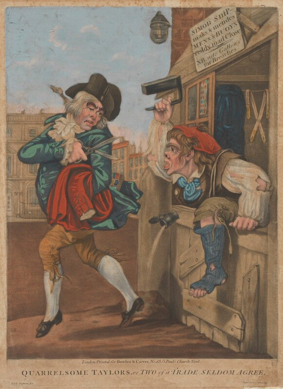 Quarrelsome taylors [tailors], or two of a trade seldom agree npg d47051