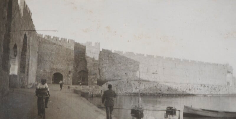'rhodes, the harbour' npg ax183152