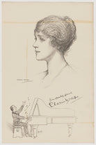 Clarice Mayne with James William Tate at a piano NPG D38346