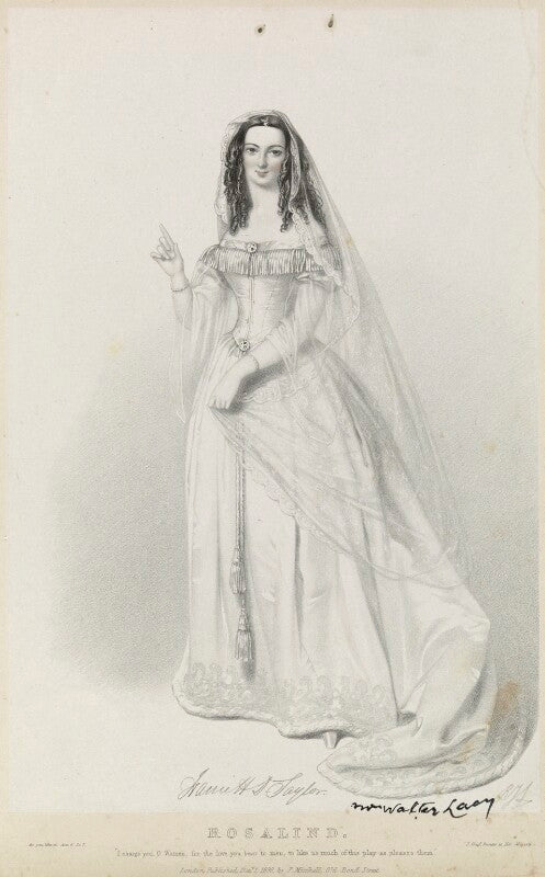 Harriett deborah lacy (née taylor) as rosalind in 'as you like it' npg d22078