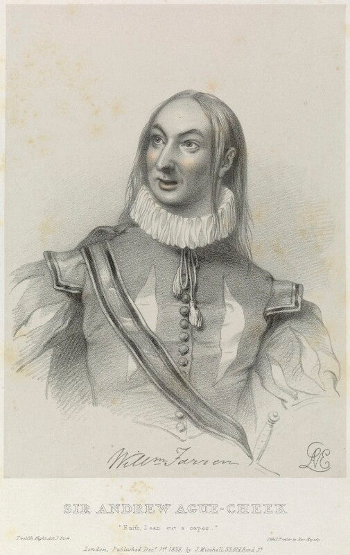 William farren as sir andrew ague cheek in 'twelfth night' npg d22075
