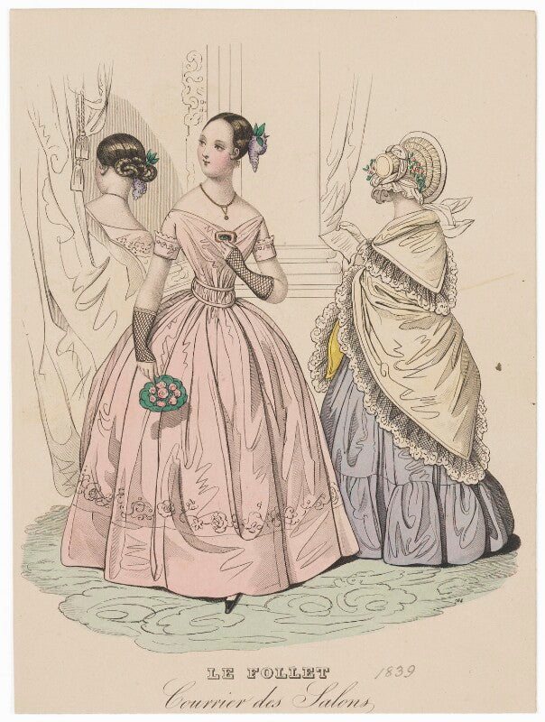 Ball dress and visiting or walking dress, 1839 npg d47759