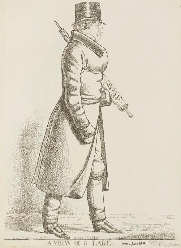 Gerard lake, 1st viscount lake ('a view of a lake') npg d13336