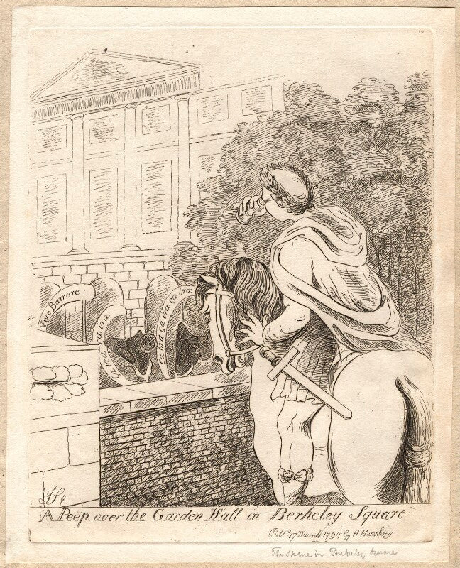 King george iii ('a peep over the garden wall in berkeley square') npg d9760