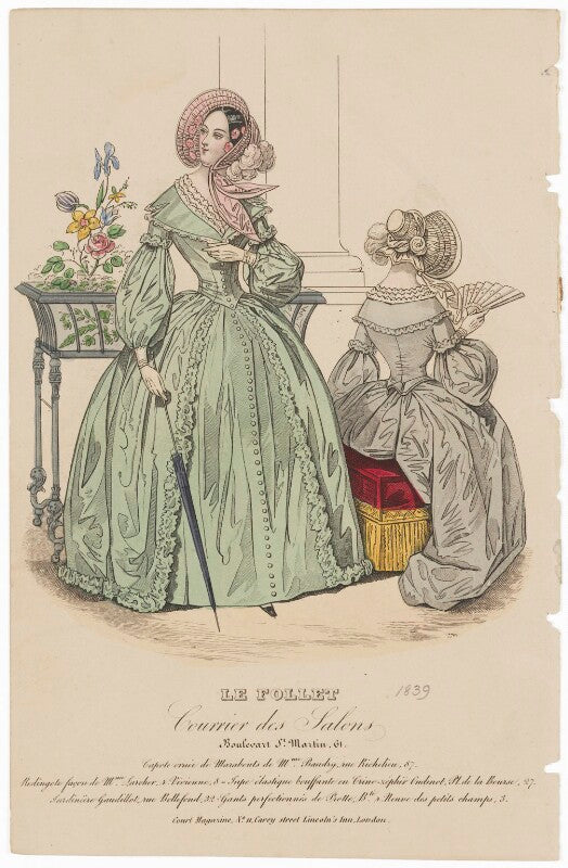 Grande toilette de visites or carriage costume, july 1839 npg d47761