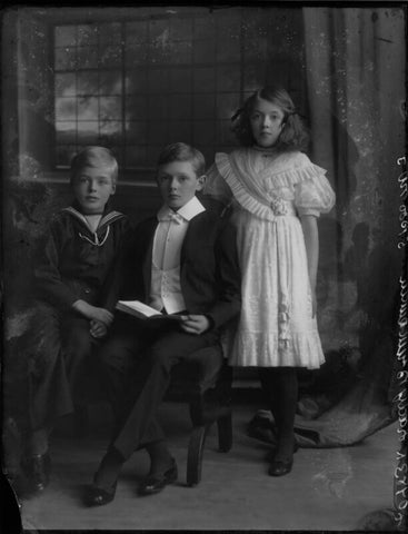 Sir Theodore Ernest Brinckman with his brother and sister NPG x33351