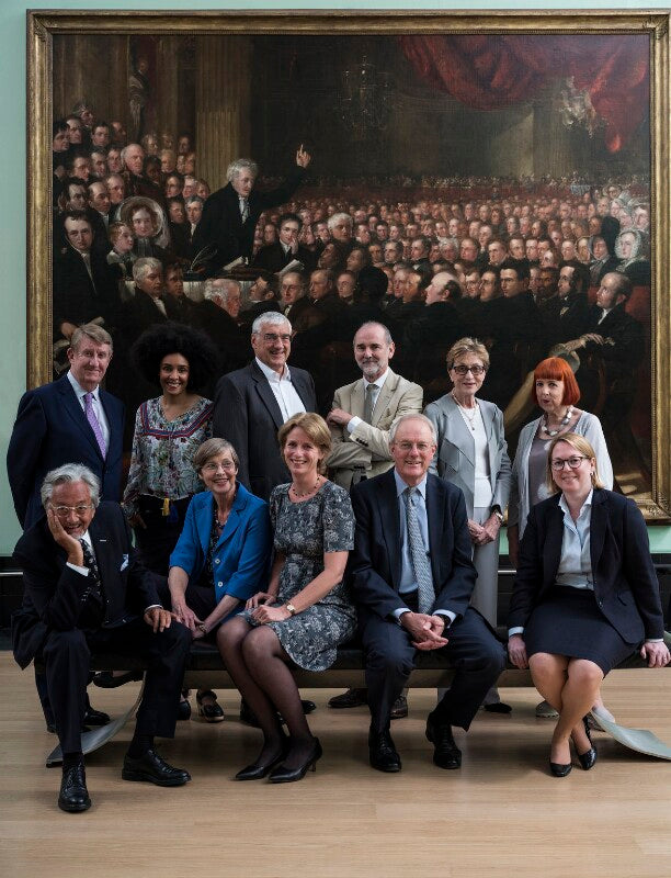 Trustees of the national portrait gallery, 2017 (rob dickins; brian allen; rachel wang; joanna kennedy; sir michael hintze; rosalind ('polly') blakesley; christopher mark le brun; sir william proby; dame carol mary black; kim evans; allegra berman) npg x200034