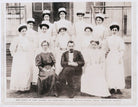 Edith Cavell, Antoine Depage, Marie Depage and probationers at the Brussels Nursing School NPG x194349