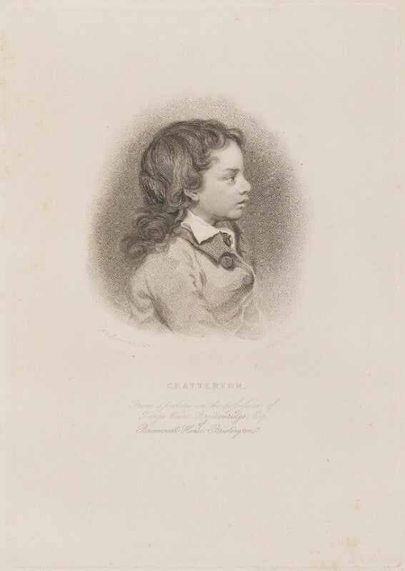 Unknown boy engraved as thomas chatterton npg d14546