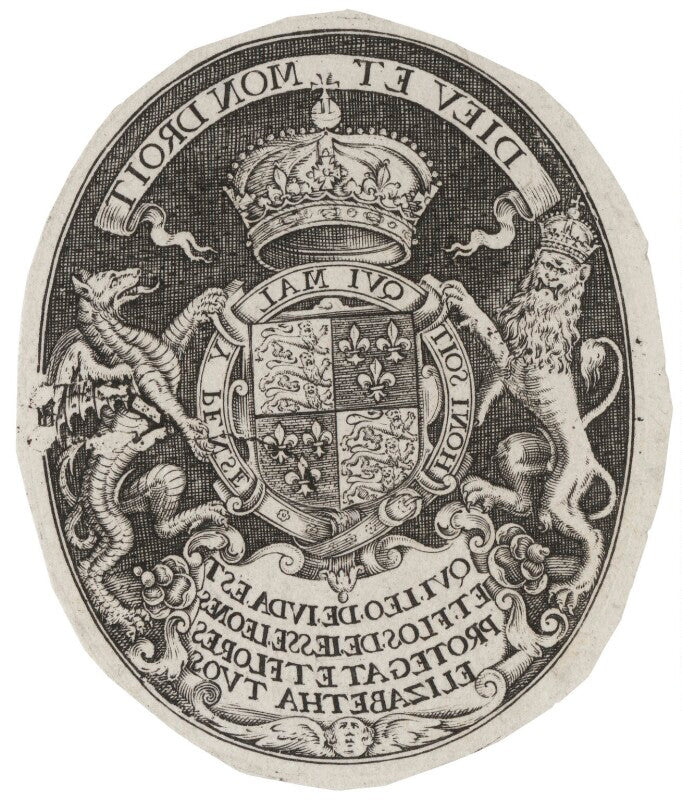Shield and motto of queen elizabeth i npg d42192