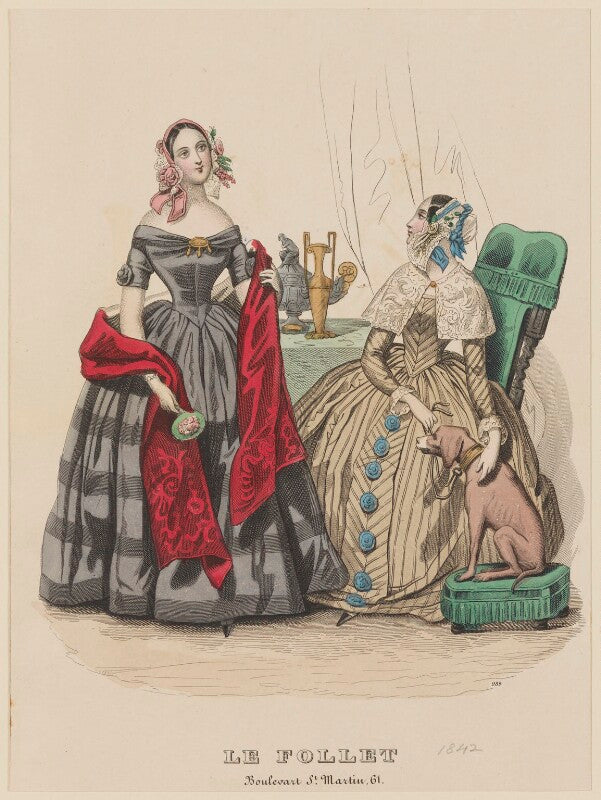 Dinner dress and home morning dress, march 1842 npg d47891