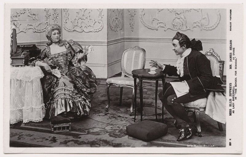 Ellis jeffreys as lady sneerwell; james hearn as snake in 'the school for scandal' npg x8739