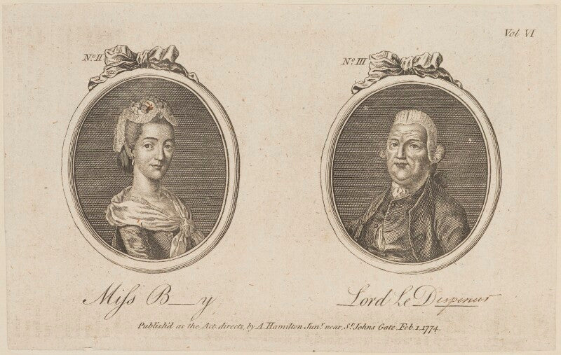 'miss b y and lord le despencer' (francis dashwood, 11th baron le despencer) npg d14191