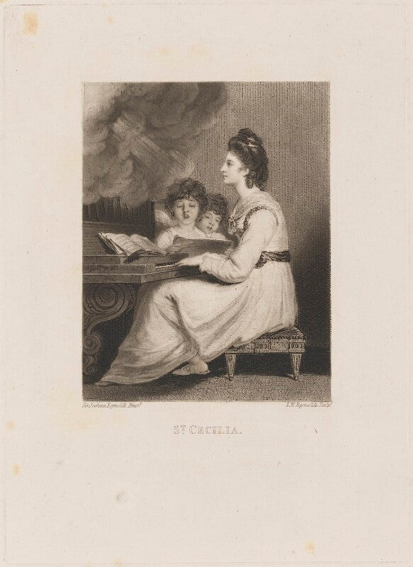 Elizabeth ann sheridan (née linley) as st cecilia npg d14271