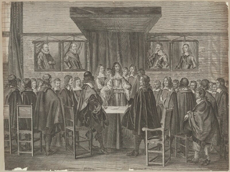 Charles ii addressing the states general, the members all standing (king charles ii) npg d29270
