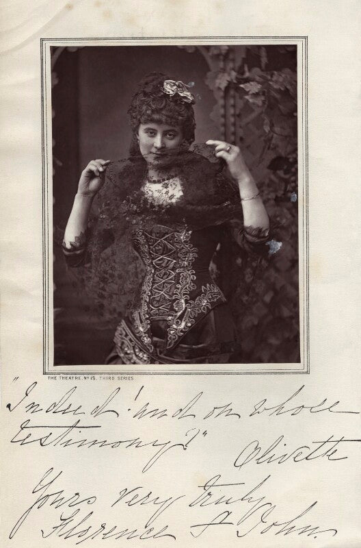 Florence st john as olivette in 'olivette' npg x22331