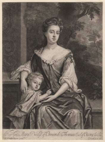 Mary Butler (née Somerset), Duchess of Ormonde and her son Thomas, Earl of Ossory NPG D3785