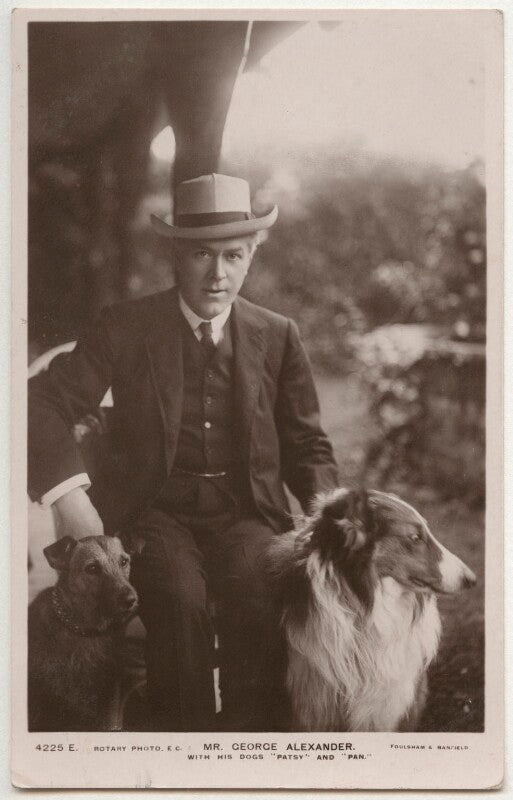 Sir george alexander (george samson) with his dogs patsy and pan npg x294