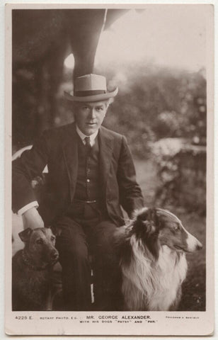 Sir George Alexander (George Samson) with his dogs Patsy and Pan NPG x294