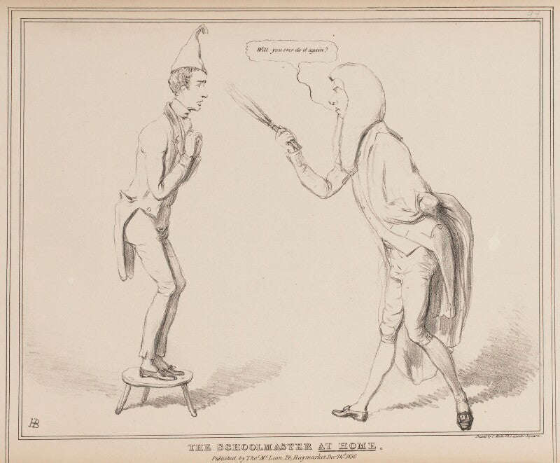 The schoolmaster at home (philip henry stanhope, 4th earl stanhope; henry brougham, 1st baron brougham and vaux) npg d41034