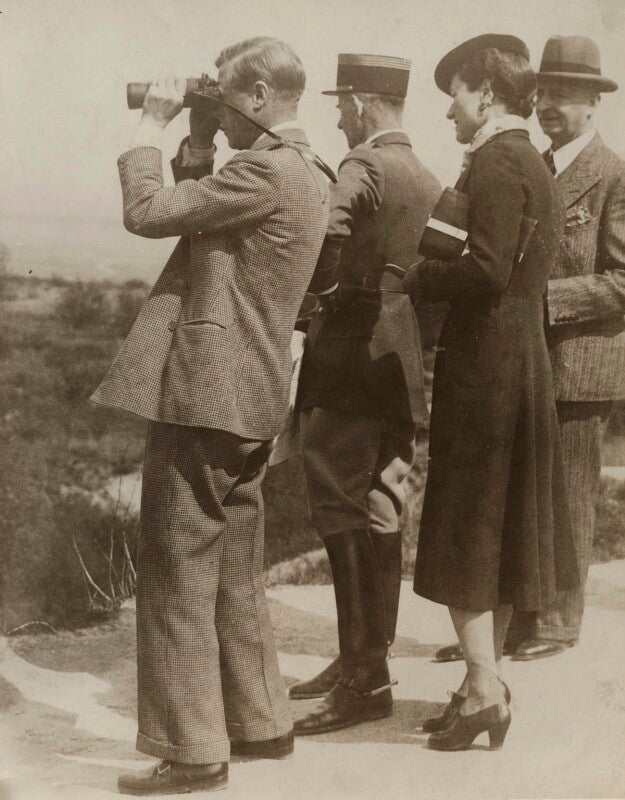 'the duke of windsor views the scene of the german attack at verdun' npg x76556