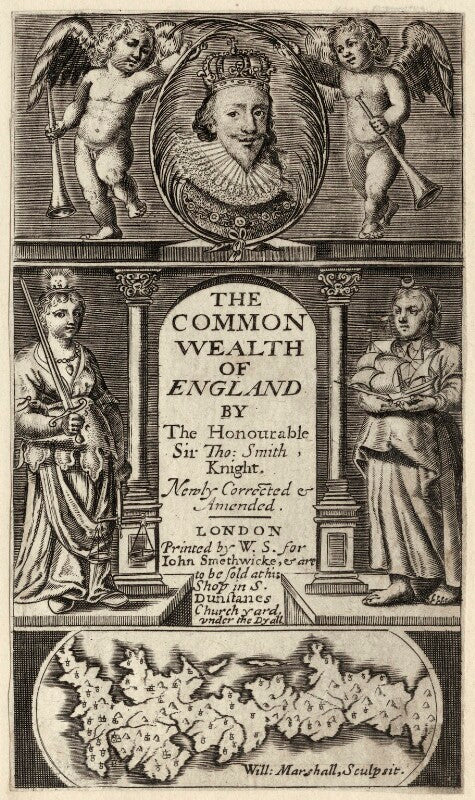 King charles i in the title page to thomas smith's ''the commonwealth of england'' npg d26387