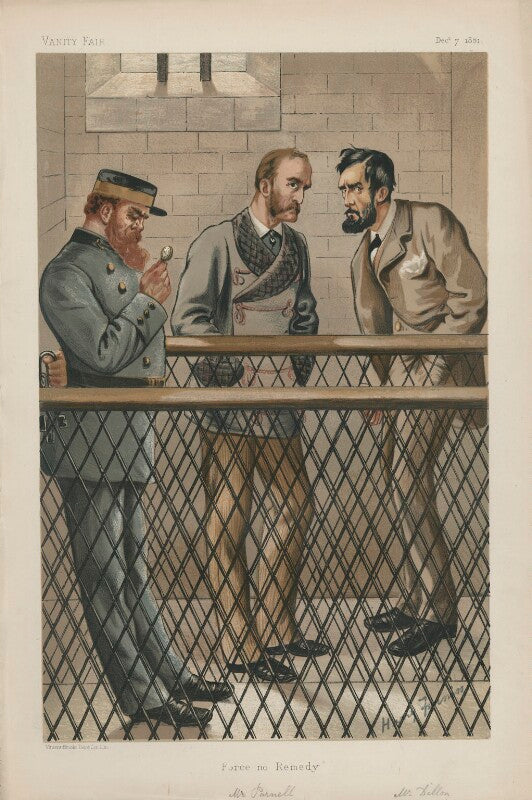 "force no remedy" (charles stewart parnell; john dillon and an unknown policeman) npg d44043