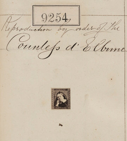 'Reproduction by order of Countess d'Elbune' NPG Ax59077