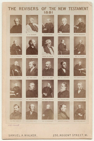 'The Revisers of the New Testament 1881' NPG x132403