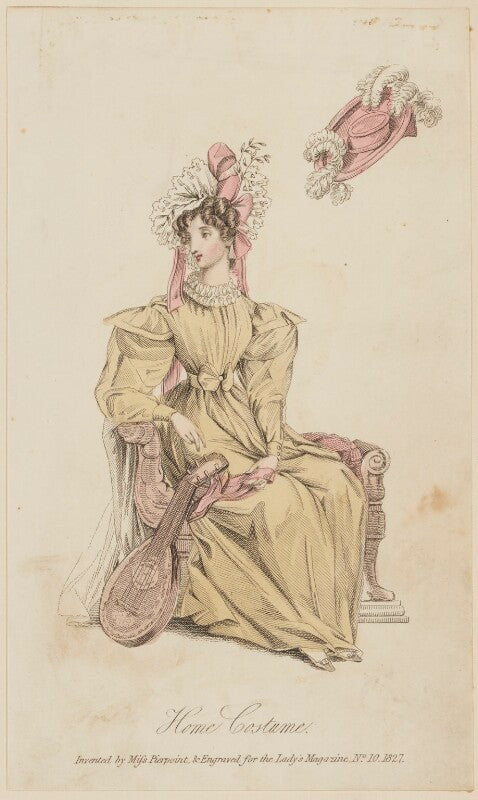 'home costume invented by miss pierpoint', october 1827 npg d47591