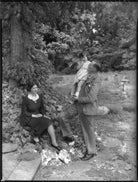 Elizabeth Joyce (née Glanley), Lady Scott; Diana Jean Fraser-Mackenzie (née Scott); Sir Douglas Winchester Scott, 2nd Bt NPG x37220