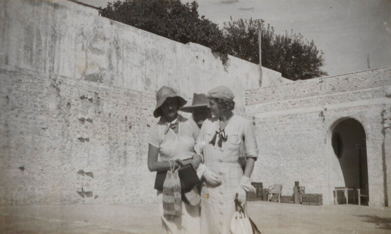 Comtesse phyllis de janzé (née boyd); winston churchill; clementine ogilvy spencer churchill (née hozier), baroness spencer churchill npg ax183205