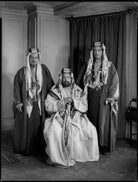 Sir Hamad Bin Isa Al-Khalifa, Sheikh of Bahrain with two others NPG x152233
