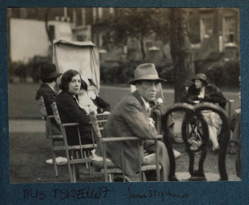 Group including james stephens; vivien and t.s. eliot and lady huxley npg ax143430